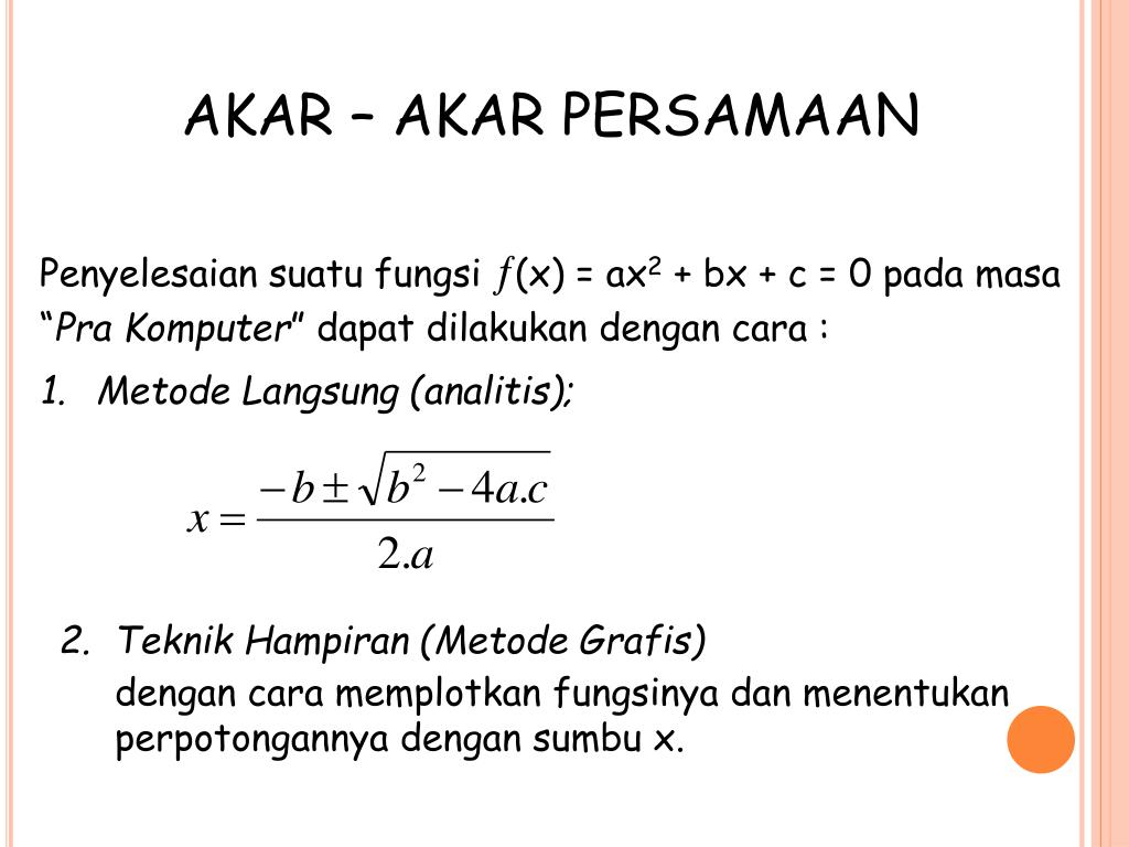 Integral Of 1 Ax 2 Bx C All Cases Berikut macam-macam akar persamaan kuadrat.