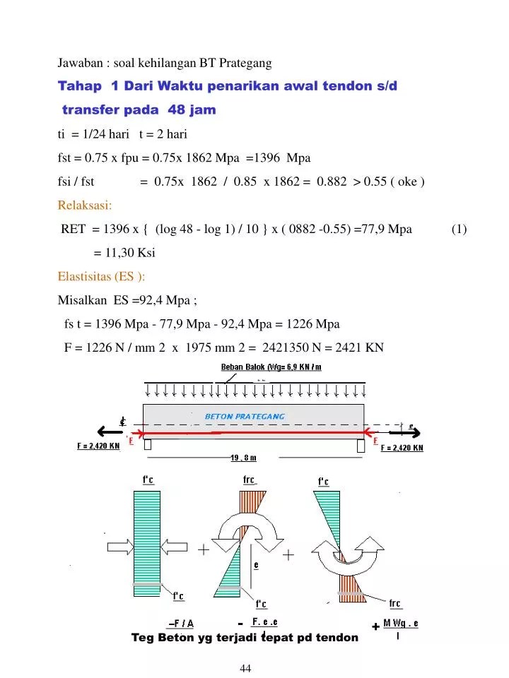 Berikut, dibawah ini, contoh soal pg sosiologi kelas x semester. Contoh Soal Beton Prategang - Guru Galeri