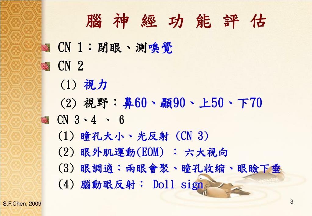 十二對腦神經評估方式十二對腦神經評估 Hitcvr