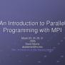 PPT - An Introduction To Parallel Programming With MPI PowerPoint Presentation - ID:5890573