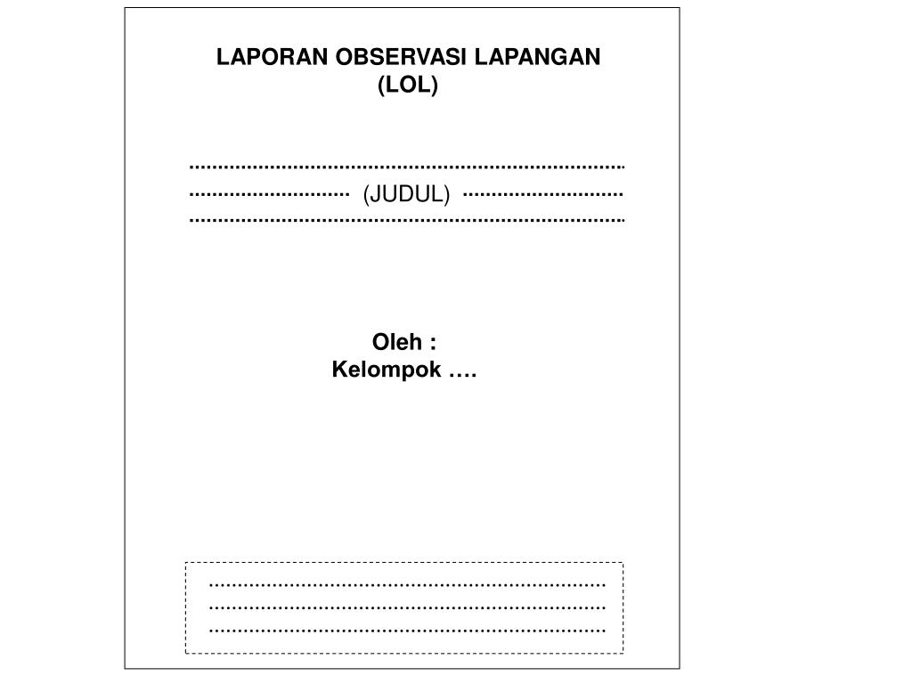 Laporan Observasi Lapangan K3