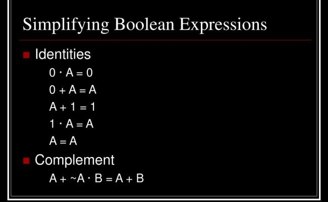 PPT - Simplifying Boolean Expressions PowerPoint Presentation, Free ...