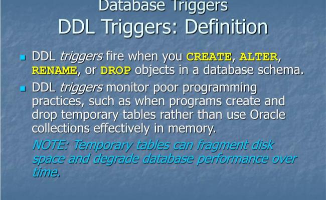 PPT - Database Triggers Oracle Database PL/SQL 10g Programming ...