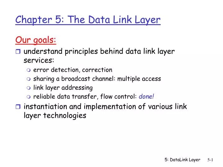 PPT - Chapter 5: The Data Link Layer PowerPoint Presentation, free download - ID:6248770