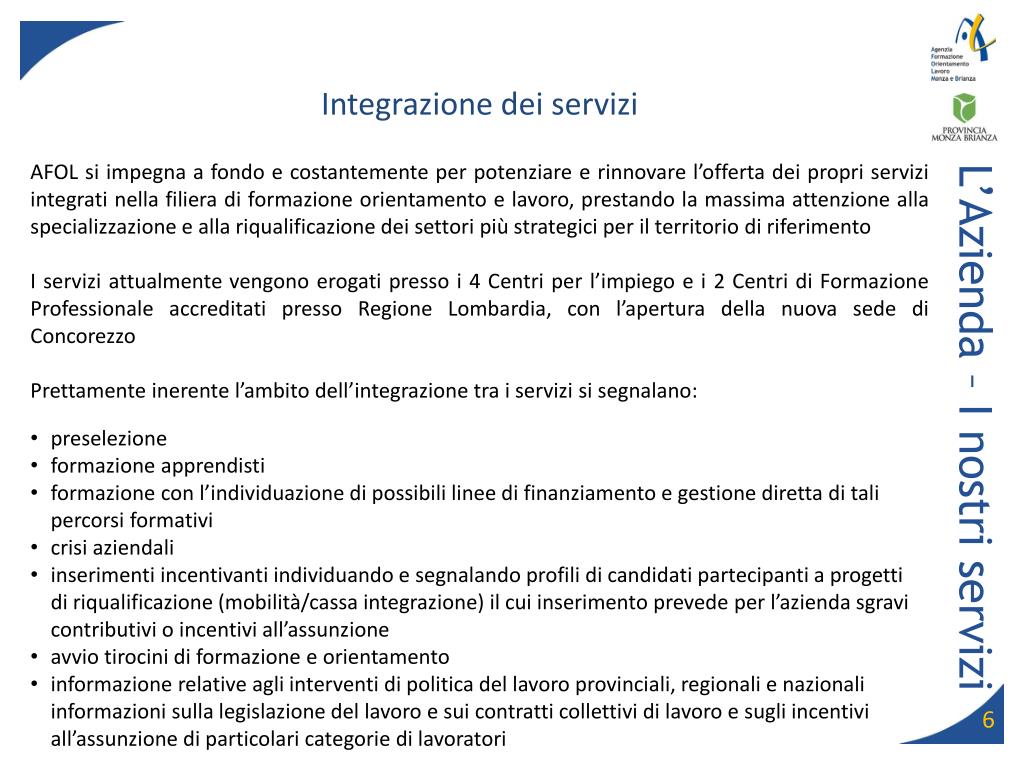 Ppt - Servizi Integrati Di Formazione, Orientamento E Lavoro Powerpoint Presentation - Id:6282009 768_x_1024_jpg