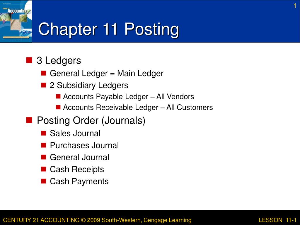 Chapter 11 Posting To General And Subsidiary Ledgers Ppt Video Online Download 