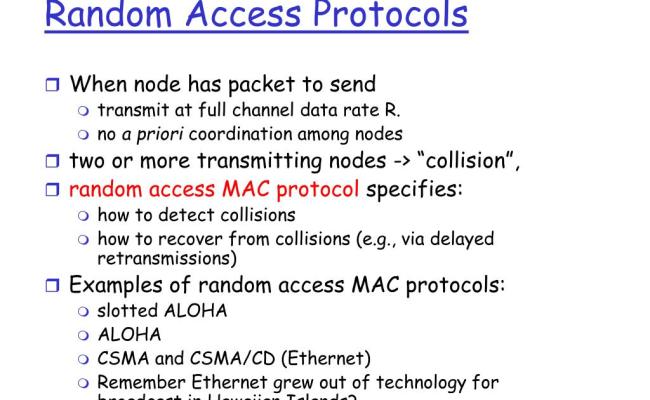 PPT - 13: Link Layer, Multiple Access Protocols PowerPoint Presentation ...