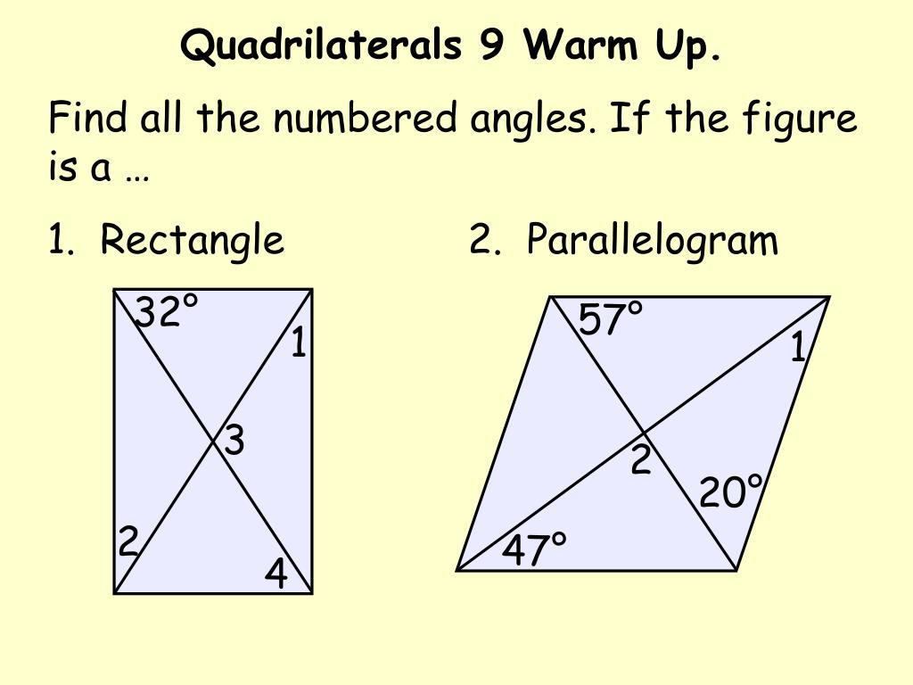 I Need Help Asap Find The Measures Of The Numbered Angles In Rhombus Defg Brainly By the Alternate Interior Angle Theorem.