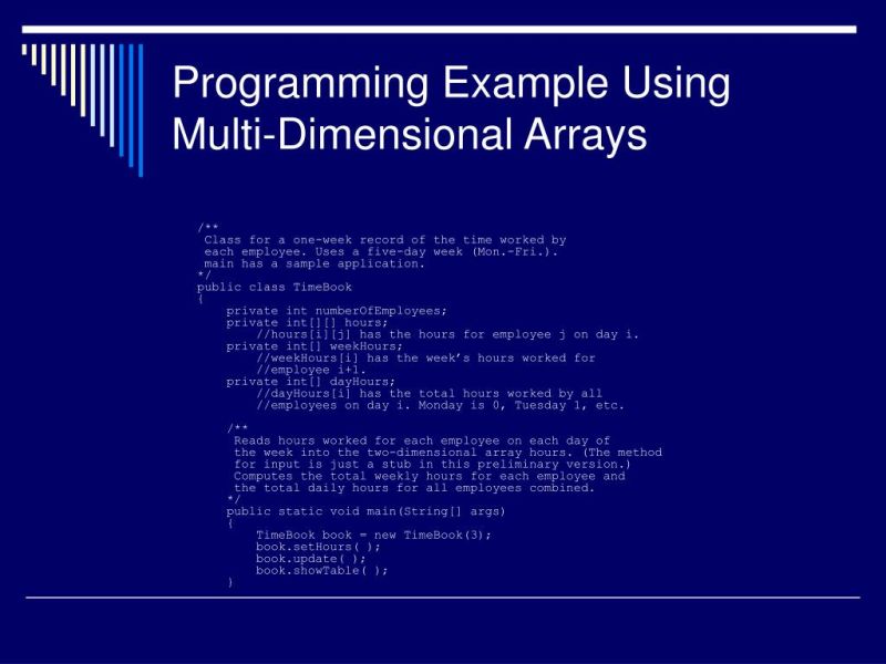 Lecture 8 2 Multi Dimensional Arrays Pdf Parameter Computer - Best Light Illustrations in HD
