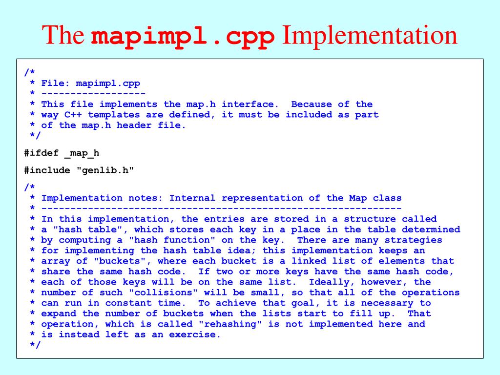PPT Maps PowerPoint Free Download ID 6525461 The Mapimpl Cpp L 