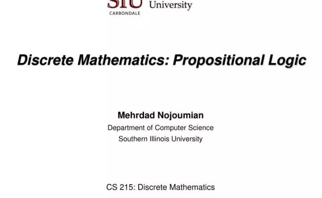 PPT - Discrete Mathematics: Propositional Logic PowerPoint Presentation ...