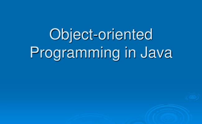 PPT - Object-oriented Programming In Java PowerPoint Presentation, Free ...