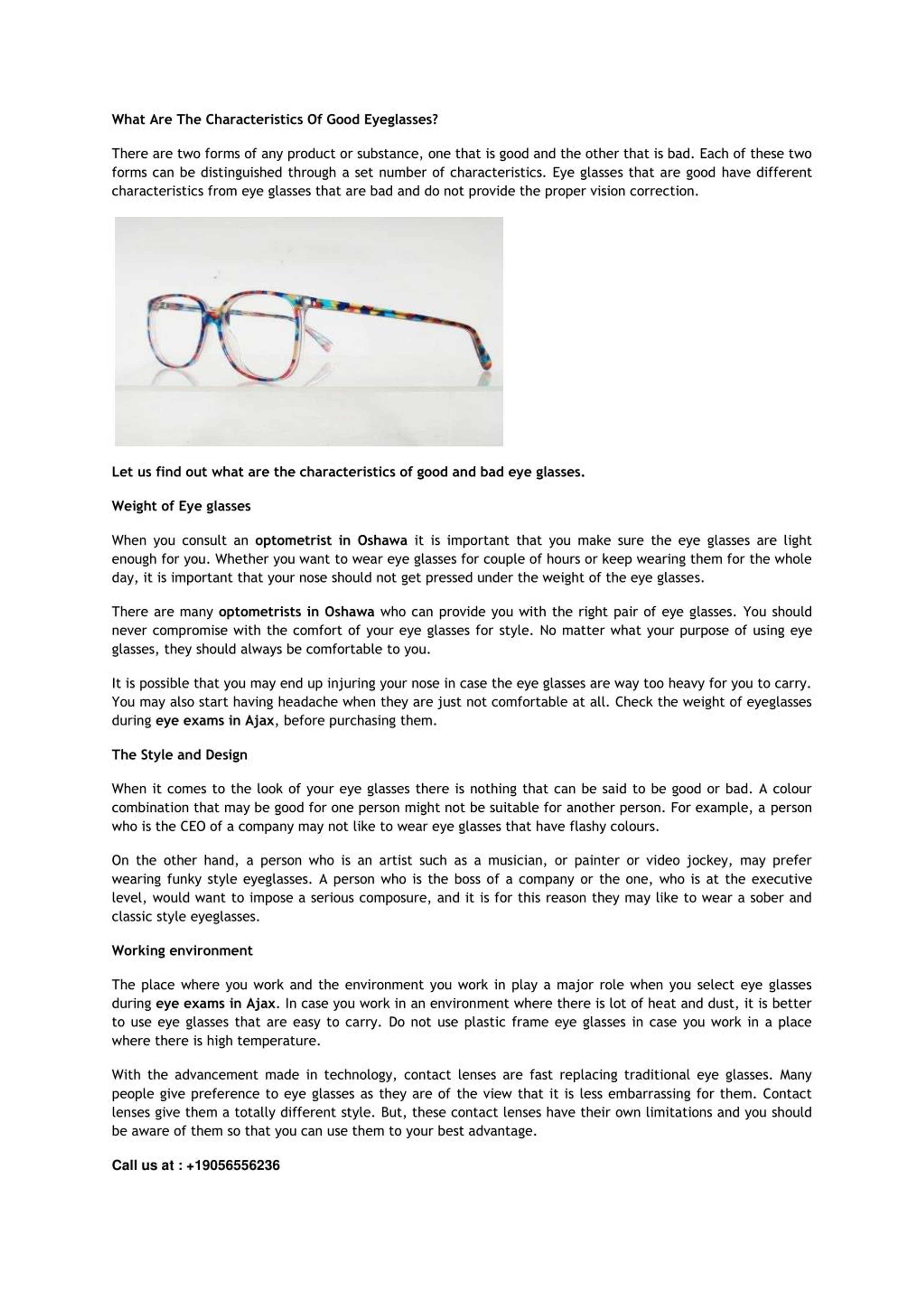 Ppt What Are The Characteristics Of Good Eyeglasses Powerpoint Presentation Id 7329696