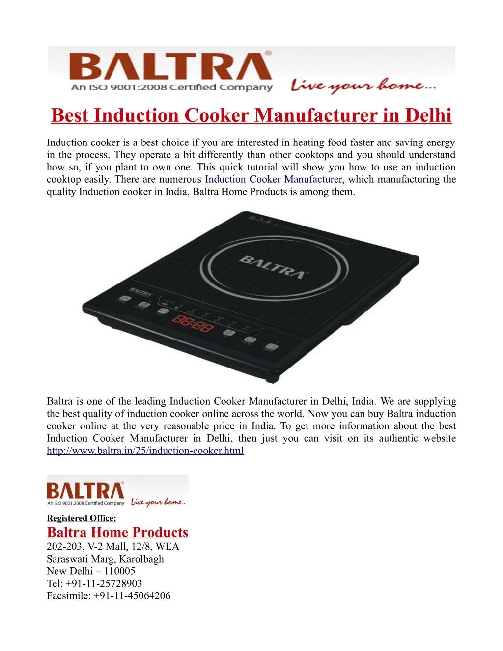 Ppt Best Induction Cooker Manufacturer In Delhi Powerpoint