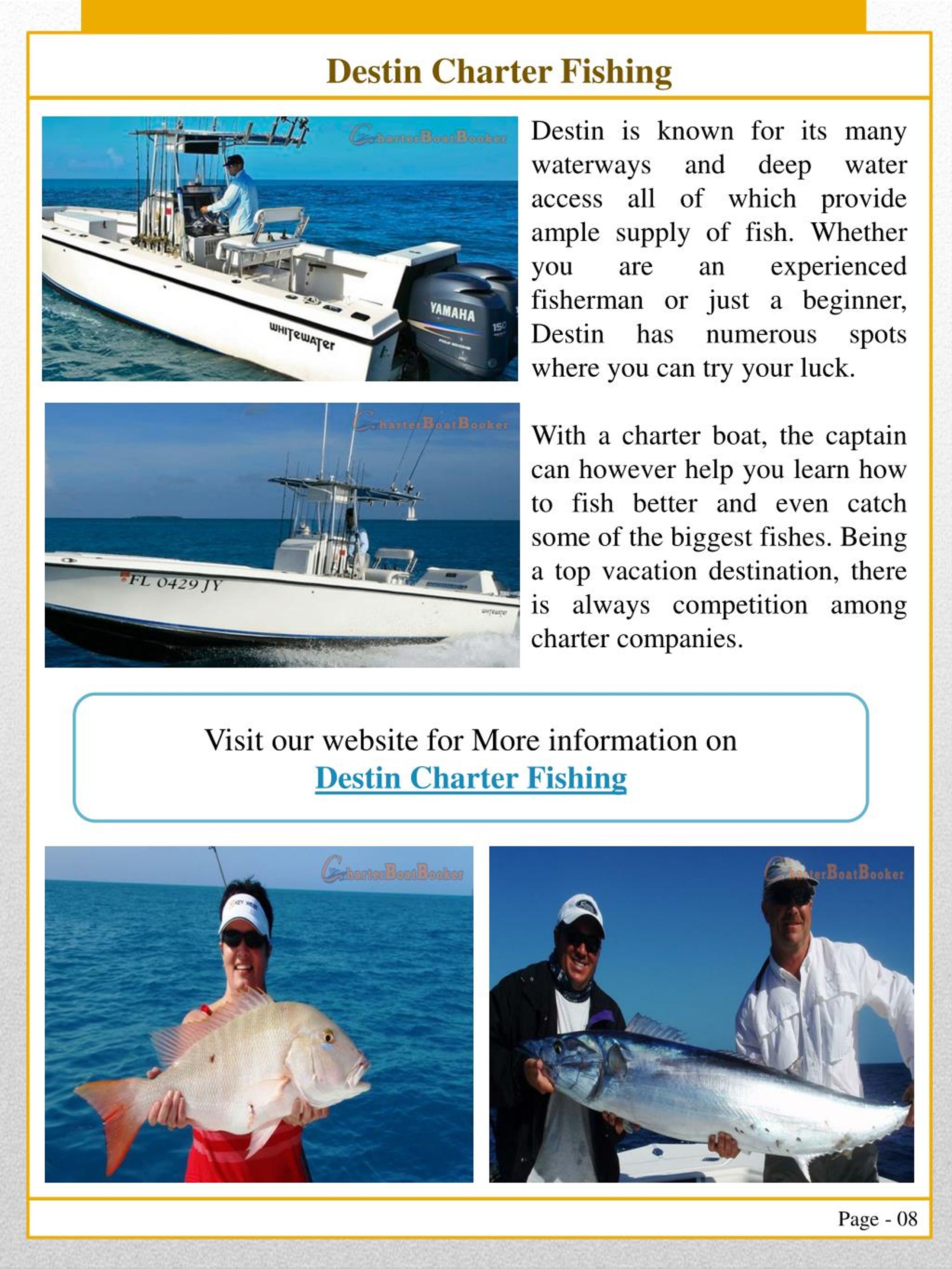 Ppt Destin Charter Fishing Powerpoint Presentation Free