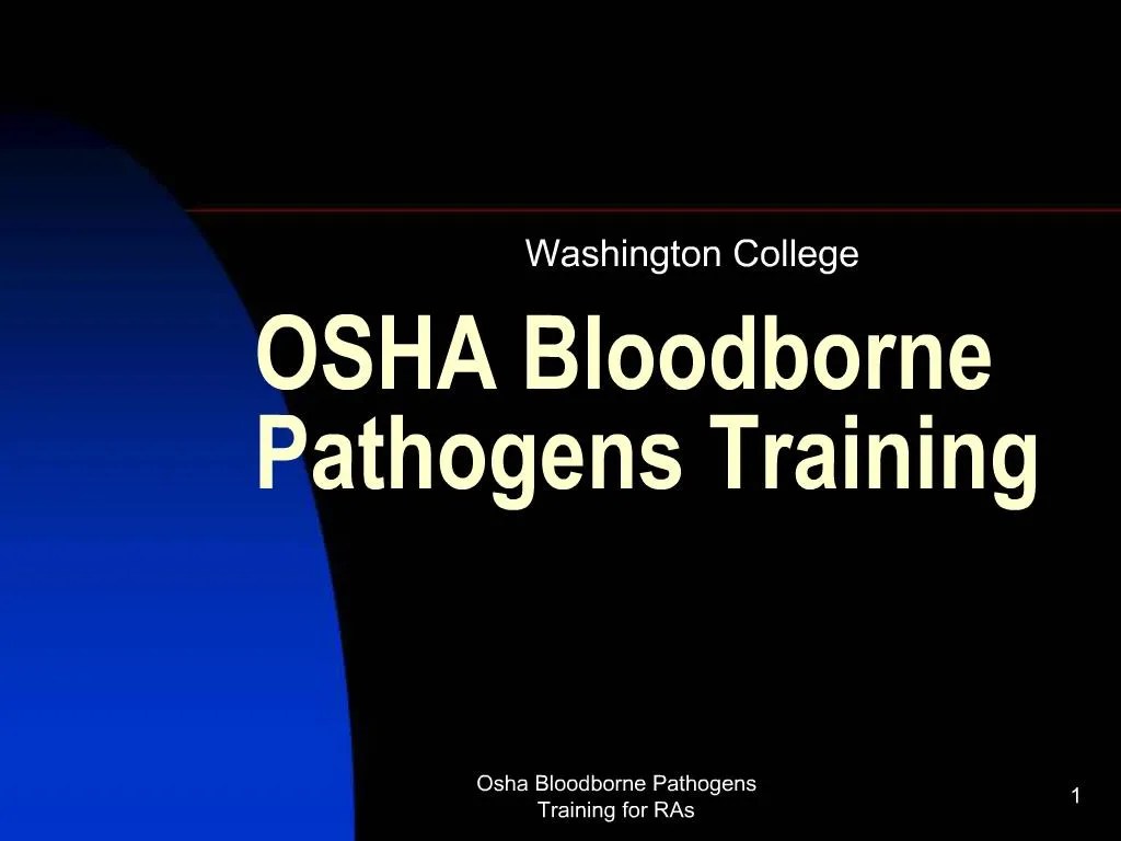 Welcome to this infinitech presentation bloodborne pathogens special thanks to blue . Ppt Osha Bloodborne Pathogens Training Powerpoint Presentation Free Download Id 878741