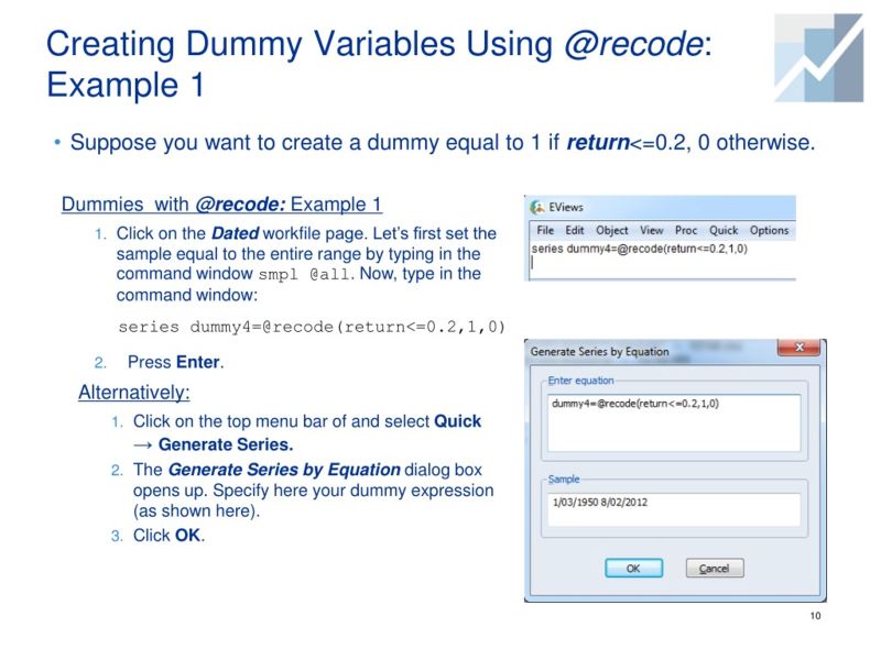 Ppt Creating Dummy Variables In Eviews Training Tutorial Powerpoint - Download Amazing Light Pattern | Ultra HD