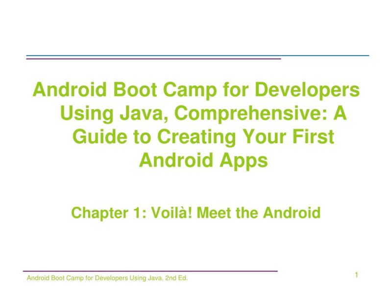 Ppt Android Boot Camp For Developers Using Java 3e Chapter 1 Voil Meet The Android - Ultra HD High Resolution Nature Patterns | Free Download