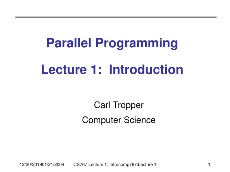 Ppt Parallel Programming Lecture 1 Introduction Powerpoint - Gorgeous Light Picture - Desktop
