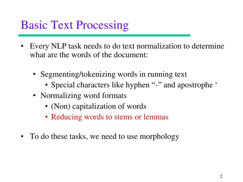 Ppt Basic Text Processing Morphology Word Stemming Powerpoint - Premium Vintage Picture Gallery - Retina