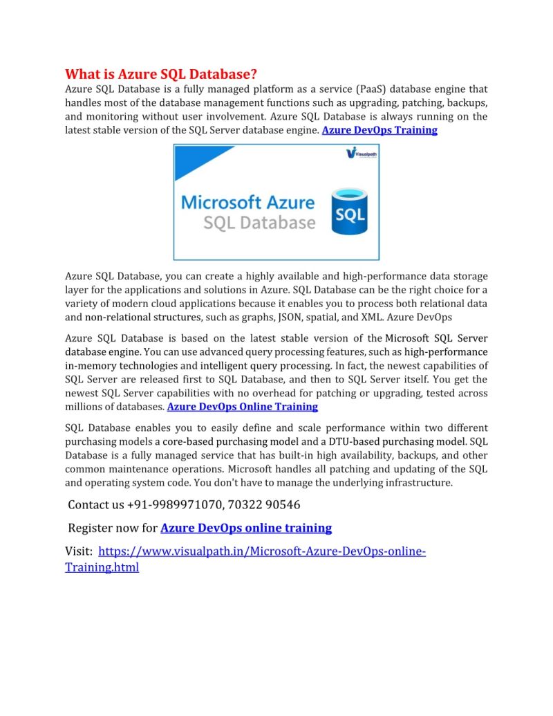 Azure Sql Database Dev Live Online Training Pdf - Classic City Art - Full HD