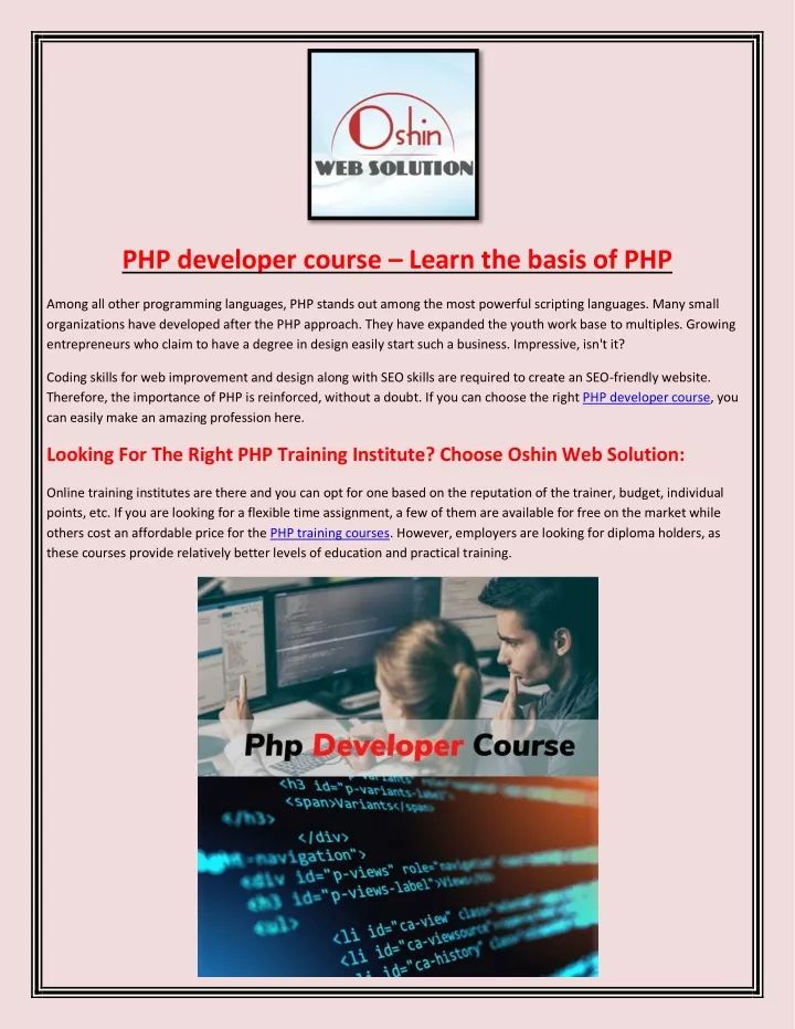 Complete Php Developer Course Learn Php Online - Premium Ocean Design Gallery - Mobile