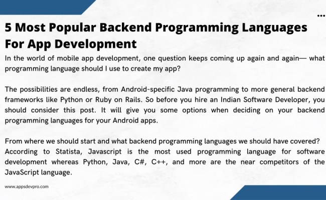 PPT - Top Backend Programming Languages For Android Apps PowerPoint ...
