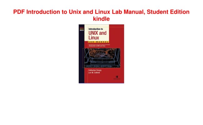 PPT - PDF Introduction To Unix And Linux Lab Manual, Student Edition ...