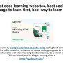 PPT - Best Code Learning Websites, Best Coding Language To Learn First ...