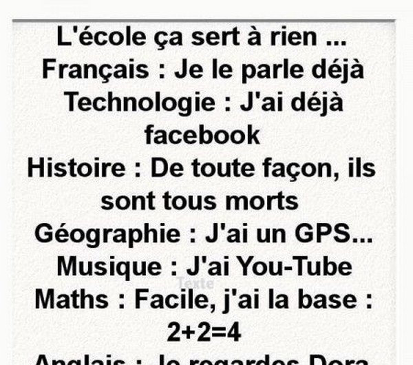 Scarica Gratis Images L Ecole Ca Sert A Rien Image Lien dernière salutations