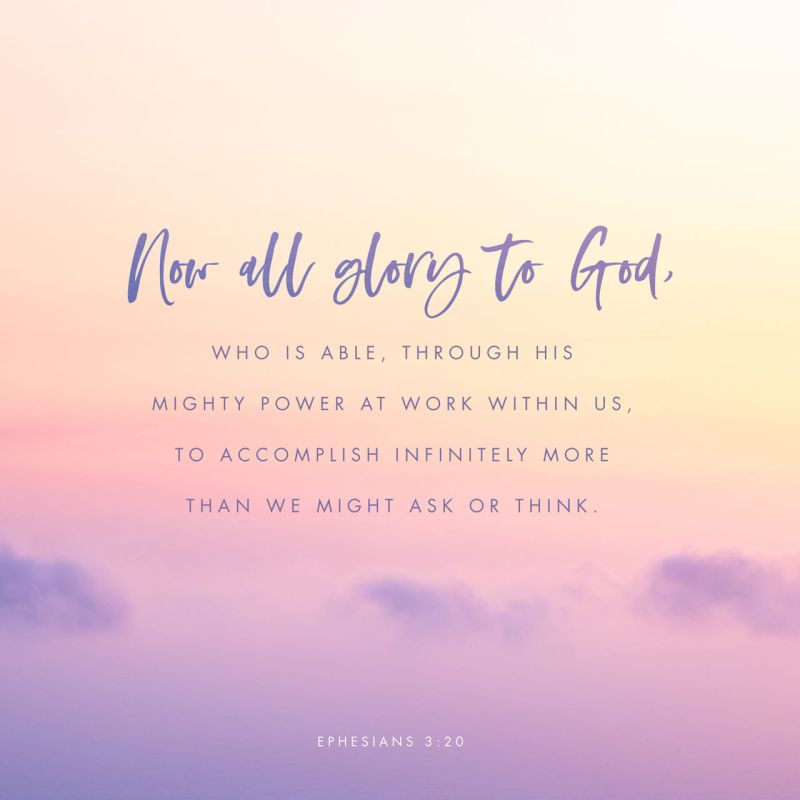 Bible Verse Of The Day Ephesians 3 20 Niv Holy Bib - Download Stunning Colorful Picture | High Resolution