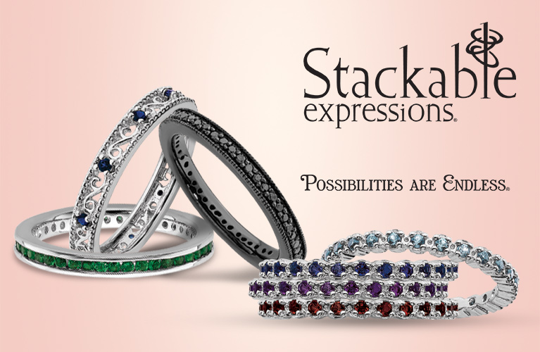 stackable expressions - stackable rings - zales on zales stackable wedding rings