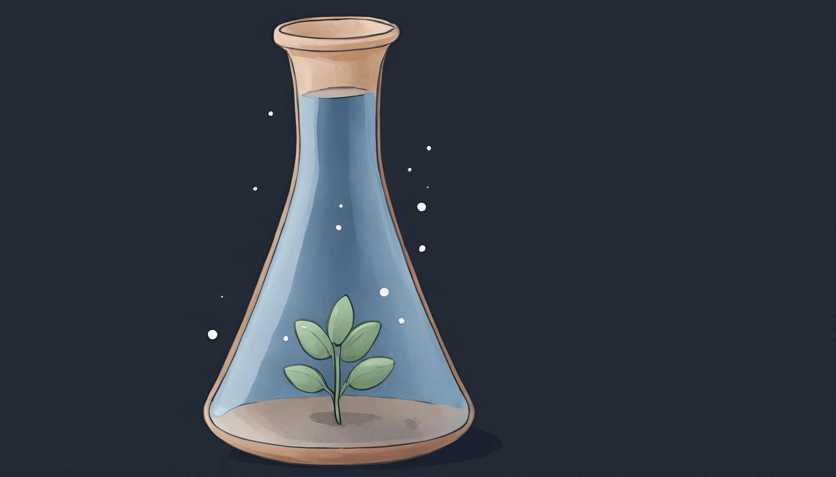 Plant Growing In Laboratory Flask Free Download Ai Scribbles