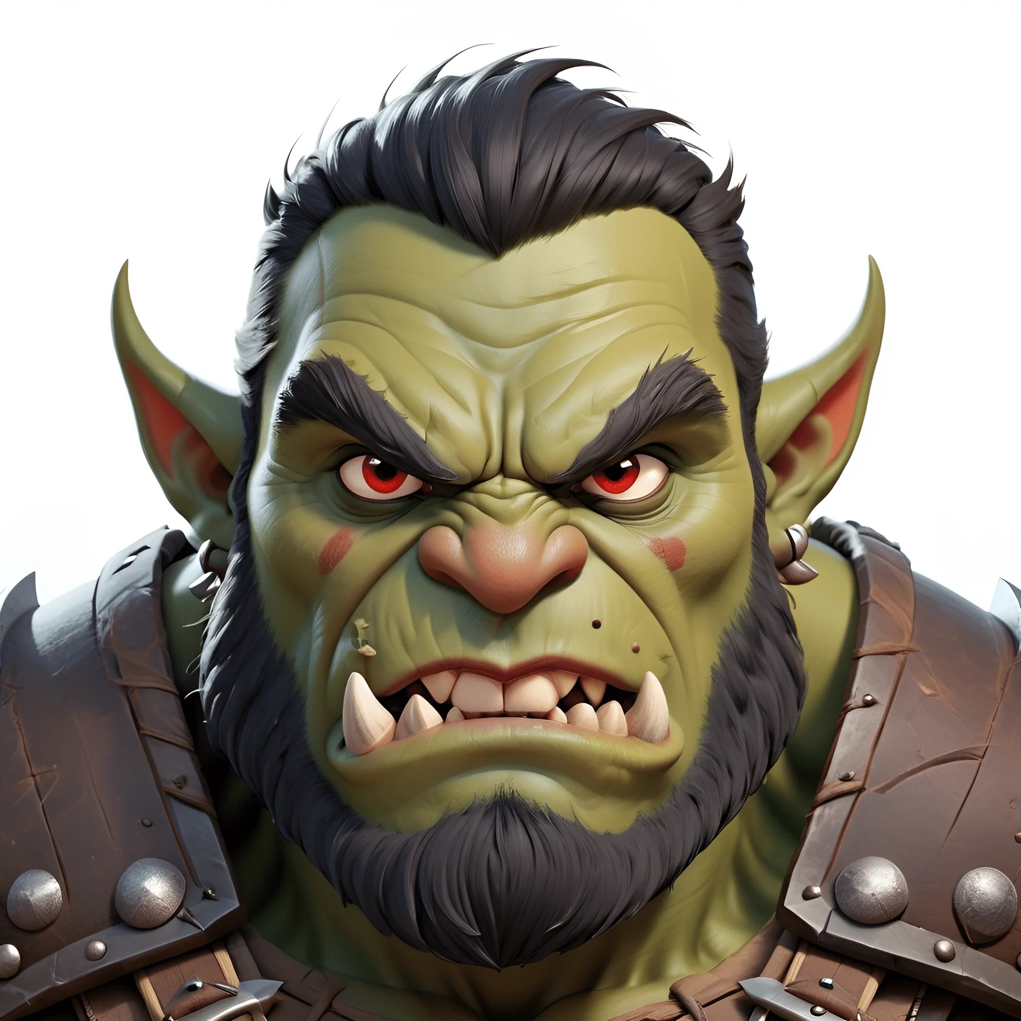 Intense Orc Character Portrait Free Download Ai Scribbles