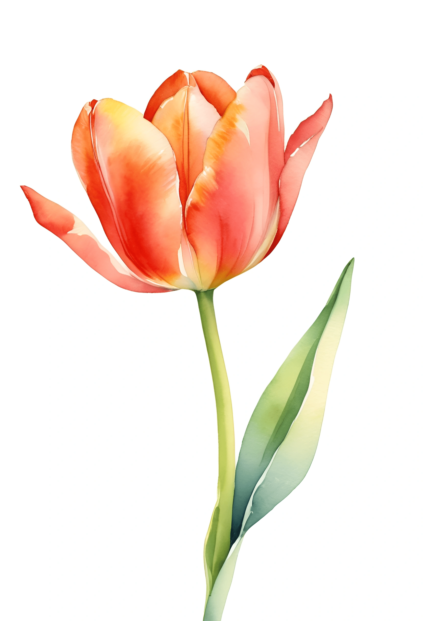 Stunning Watercolor Tulip Free Download Ai Scribbles