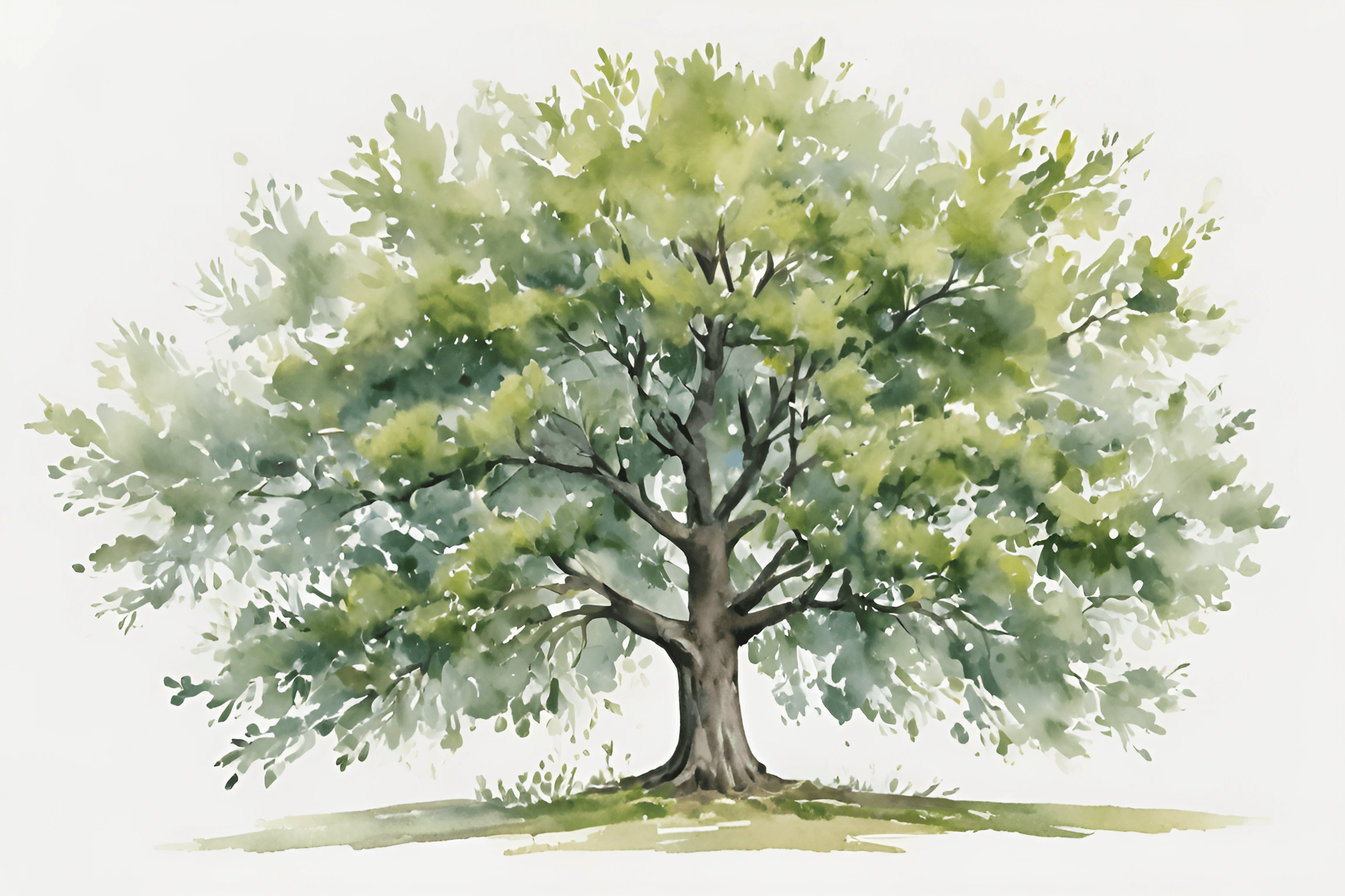 Watercolor Oak Tree Free Download Ai Scribbles
