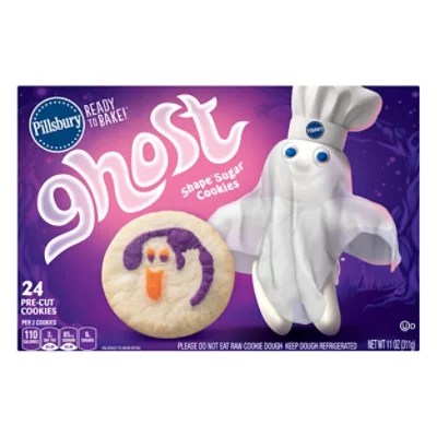 Christmas lollipop sugar cookies recipe pillsbury. Pillsbury Ready To Bake Shape Sugar Cookies Pre Cut Ghost 24 Count 11 Oz Safeway