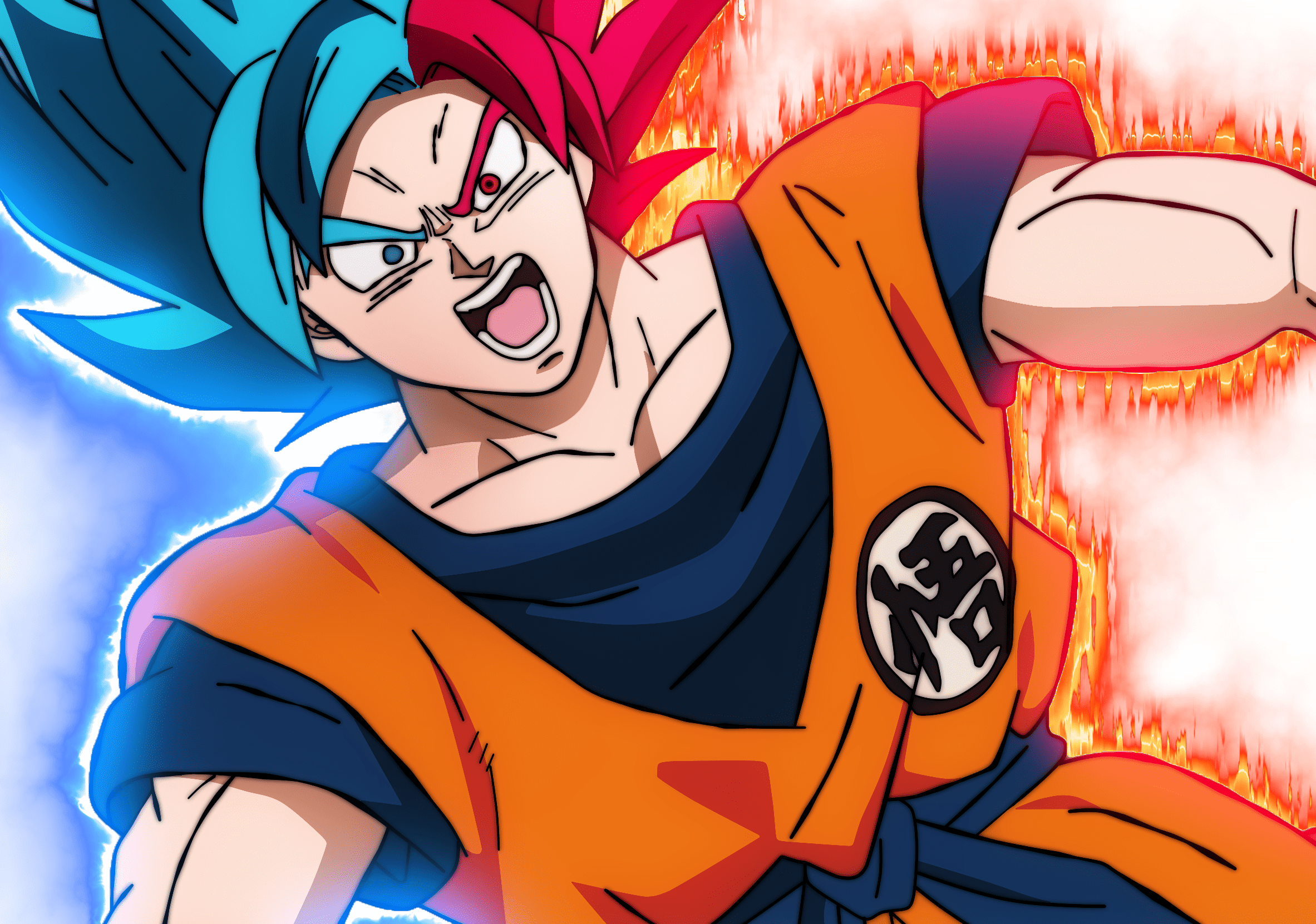 goku ssg & ssb hd wallpaper background image 2365x1661 on goku ssb wallpapers