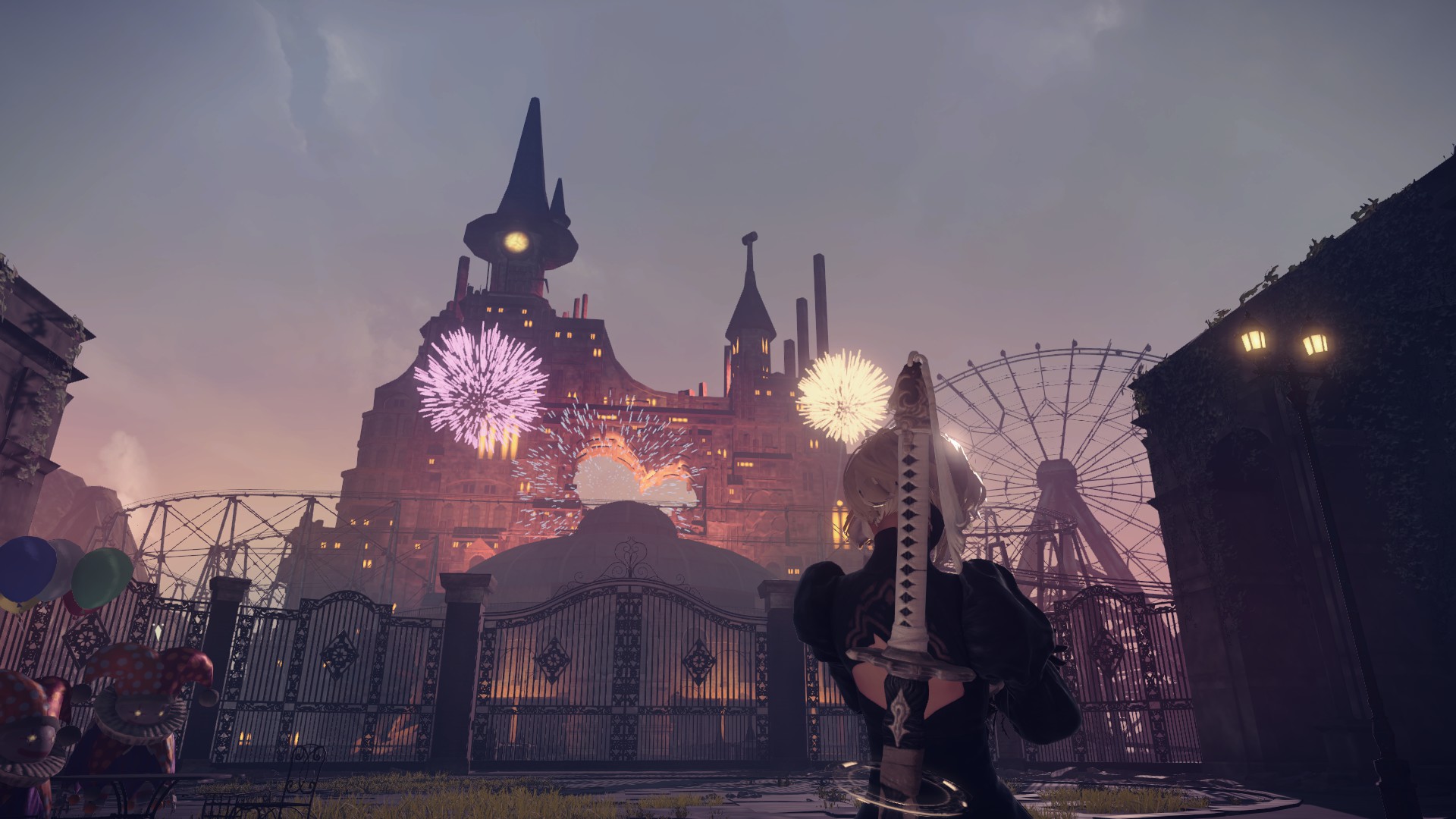 Automata, 2b, 9s, a2, anime, video games, ruin, cityscape, original wallpaper dimensions is 3807x1619px, . NieR: Automata Fondo de pantalla HD | Fondo de Escritorio