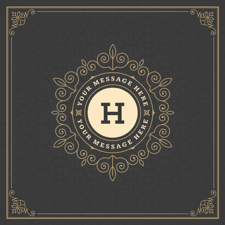 Silhouette design, silhouette cameo, framed initials, borders and frames, stencil patterns,. Royal Design Template Vector Decoration Flourishes Calligraphic Elegant Ornament Lines Luxury Crest Ornament Frame Vintage Label Boutique Sign Monogram Cerificate Graphics Border ÙÙÙØ¹ ØªØµÙÙÙÙ