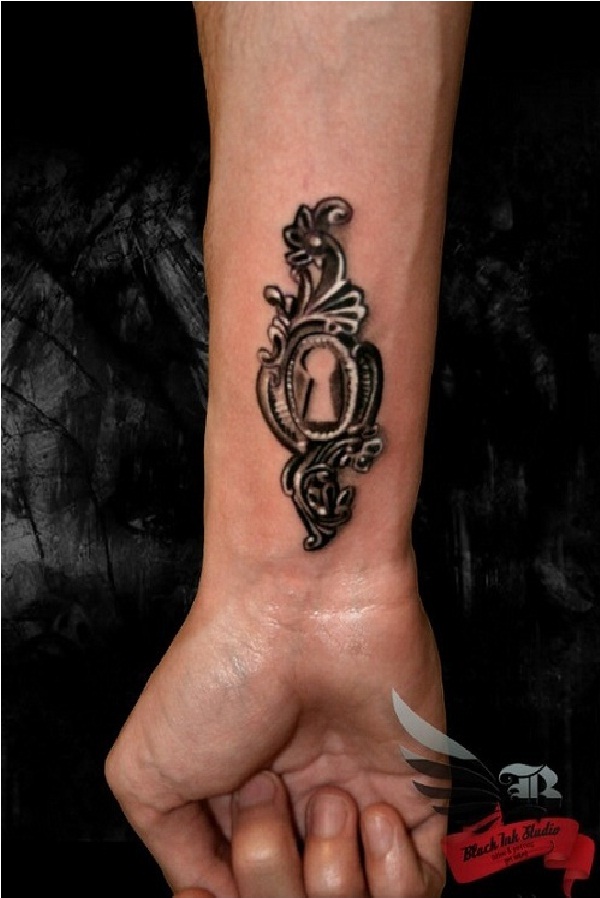Lock-Amazing 3D Wrist Tattoos