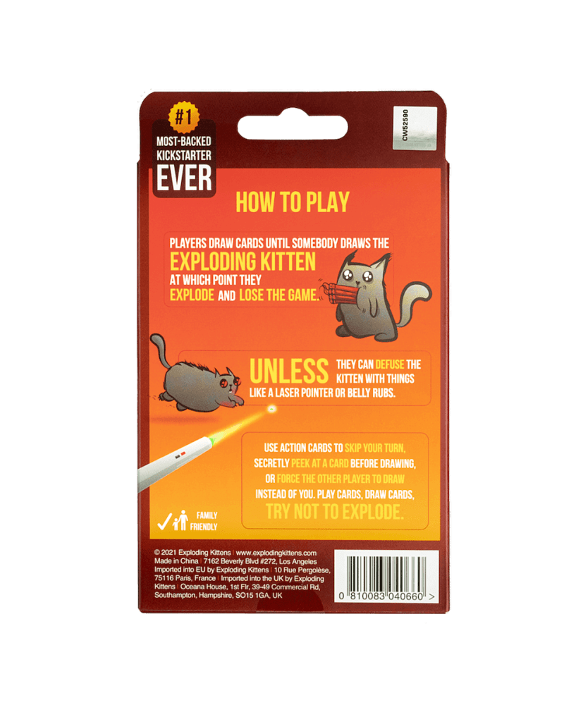 Authentic Exploding Kittens 2 Player Edition Card Game By Exploding - Incredible Desktop Minimal Arts | Free Download