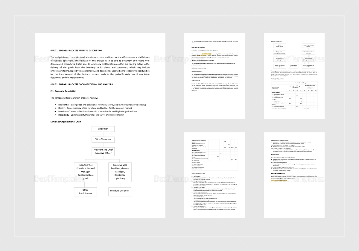 Business Process Analysis Template In Word Apple Pages