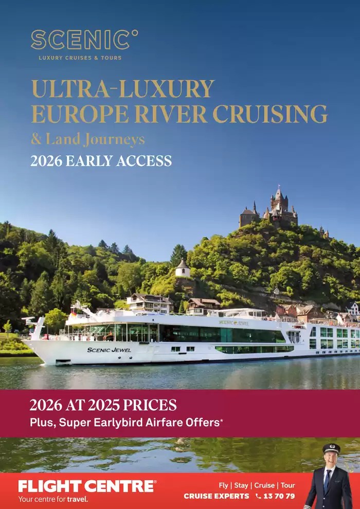 Flight Centre Scenic Europe River Cruising Land Journeys 2026.