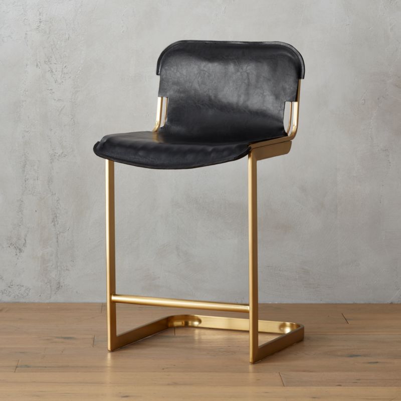 Shop for woven chairs at cb2. rake brass 24" counter stool | CB2