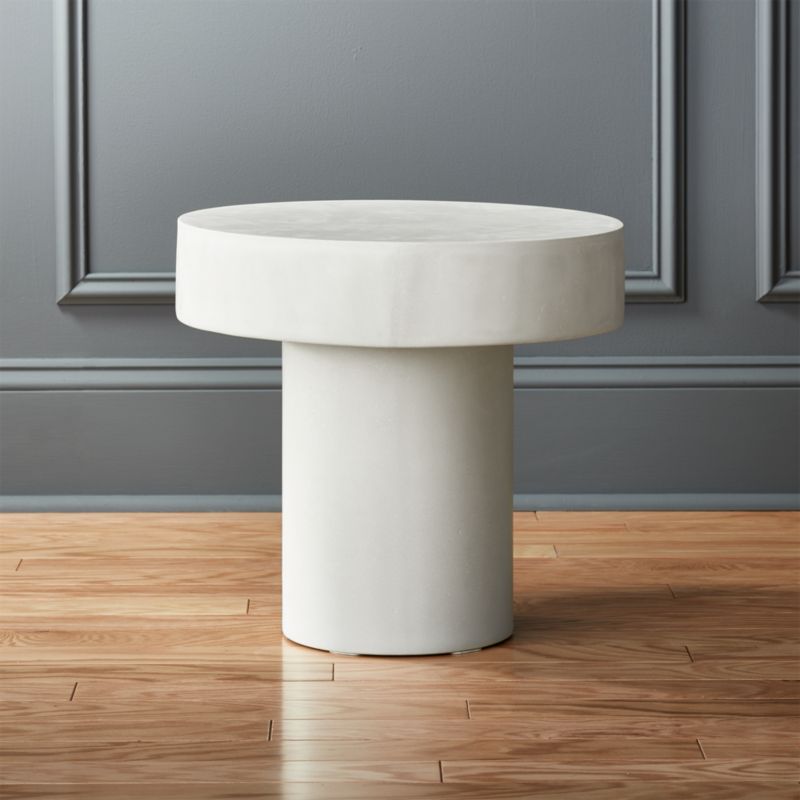 Cap ivory cement coffee table + reviews |. shroom side table | CB2