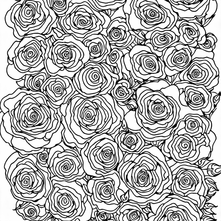 "rose" coloring page