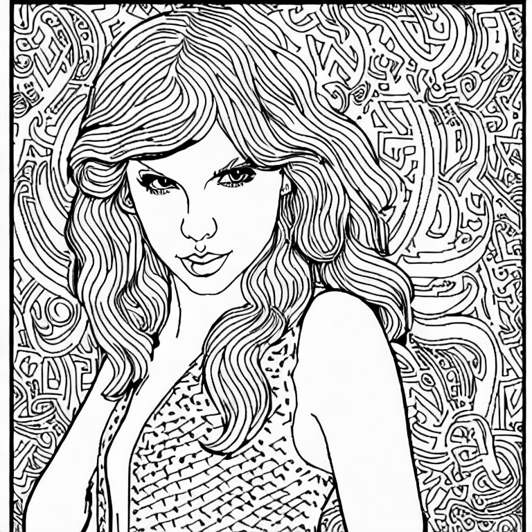"taylor swift" coloring page