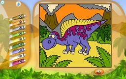 Triceratops coloring page. printables. apps for kids.