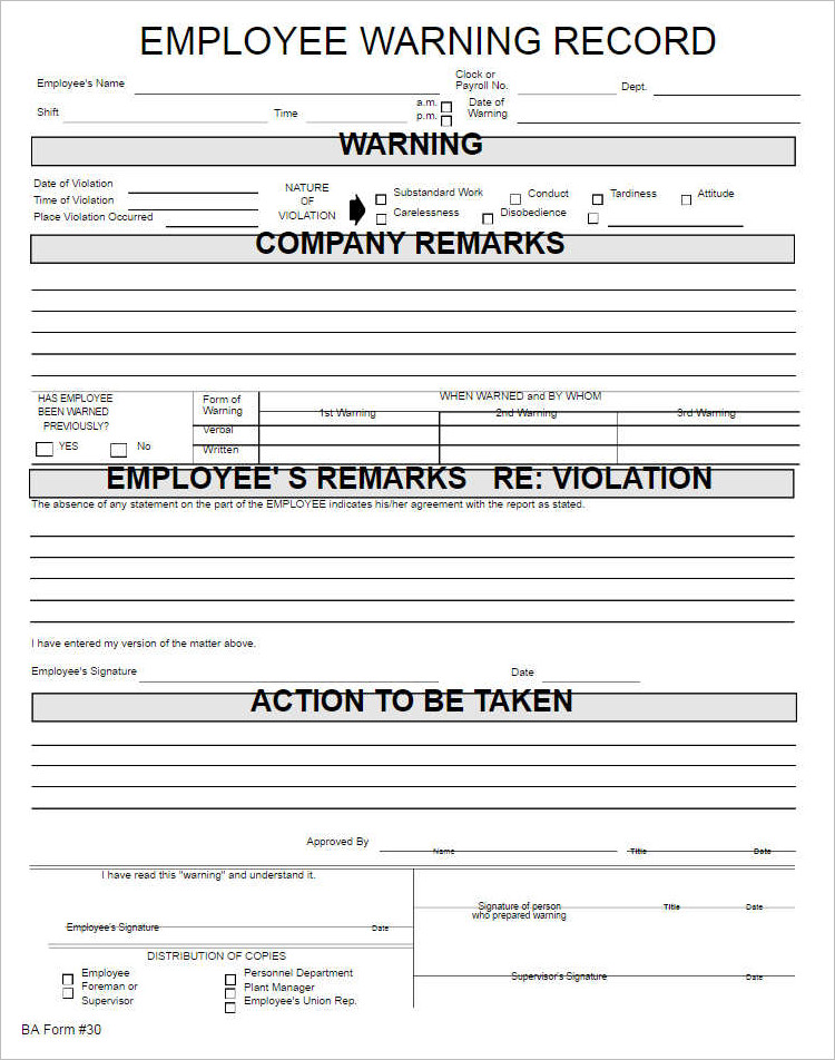 19 employments write up form template free doc excel formats